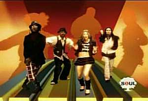 A screen shot from its music video. A screen shot from its music video.