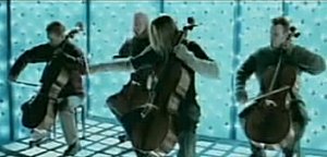 A screen shot from its music video. A screen shot from its music video.